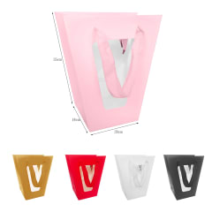 BOLSA DE REGALO LISO TRANSPARENTE 35X28X14CM | 12 UNID 