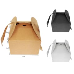 CAJAS DE REGALO CARTON LISO LISTON 9X9X6CM | 12 UNID
