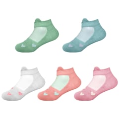 CALCETINES DE NIÑA CORTE TOBILLO DISEÑO ANIMALES TALLA 4| 12 UNID
