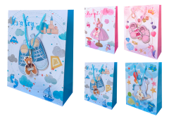 BOLSA DE REGALO CABALLO/ZAPATOS BEBE 18X8.5X24CM | 12 UNID