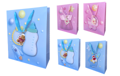 BOLSA DE REGALO MAMADERA/VERSTIDO BEBE 18X8.5X24CM | 12 UNID