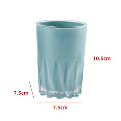 VASO DE BAÑO CELESTE 10.5X7.5X7.5CM 