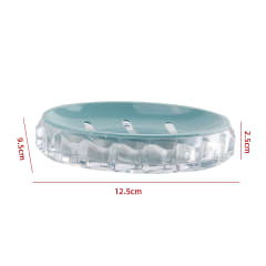 JABONERA TRANSPARENTE CELESTE 12.5X9.5X2.5CM 