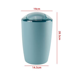 PAPELERO CELESTE CON TAPA 28.5X19X14.5CM
