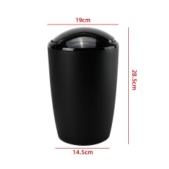 PAPELERA NEGRO 28.5x19x14.5cm