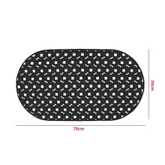 ALFOMBRA DE GOMA ANTIDESLIZANTE 70x39 CMS COLOR NEGRO