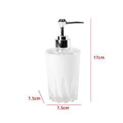 DISPENSADOR DE JABÓN BLANCO 17X7.5X7.5CM