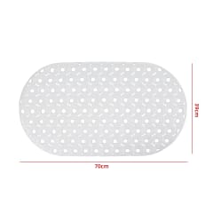 ALFOMBRA DE GOMA ANTIDESLIZANTE DUCHA 70X39 BLANCO
