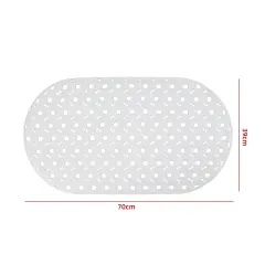 ALFOMBRA DE GOMA ANTIDESLIZANTE DUCHA 70X39 BLANCO