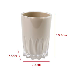 VASO DE BAÑO BEIGE 10.5X7.5X7.5CM 