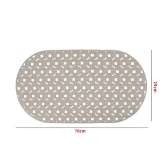 ALFOMBRA DE GOMA ANTIDESLIZANTE DE DUCHA BEIGE 70X39