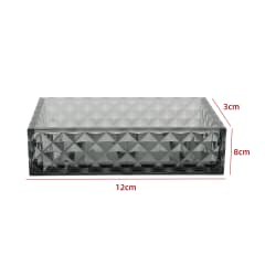 JABONERA TRANSPARENTE GRIS 12X8X3CM