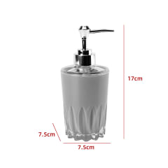 DISPENSADOR DE JABÓN GRIS 17X7.5X7.5CM