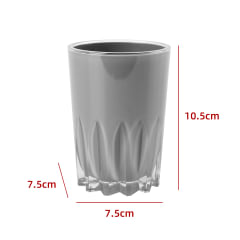 VASO DE BAÑO GRIS 10.5X7.5X7.5CM