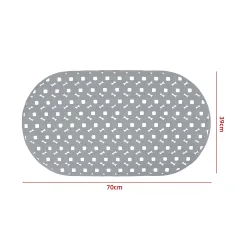 ALFOMBRA DE GOMA ANTIDESLIZANTE DUCHA 70X39 GRIS