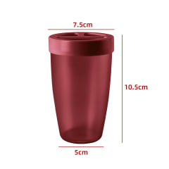 PORTACEPILLO DE DIENTES TRANSPARENTE BURDEO 12*7.5*5CM