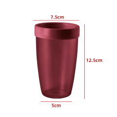 VASO DE BAÑO TRANSPARENTE BURDEO 12*7.5*5CM