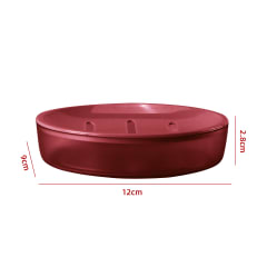 JABONERA LISO BURDEO 12*9*2.8CM