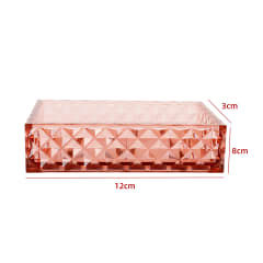 JABONERA TRANSPARENTE ROSADO 12X8X3CM