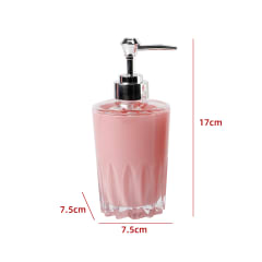 DISPENSADOR DE JABÓN ROSADO 17X7.5X7.5CM