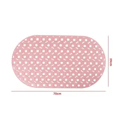 ALFOMBRA DE GOMA ANTIDEZLISANTE ROSADO 70X39CM