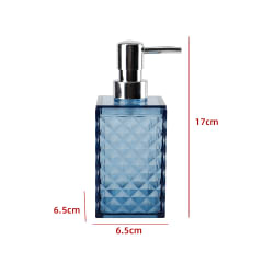 DISPENSADOR DE JABON TRANSPARENTE AZUL 17X6.5X6.5CM