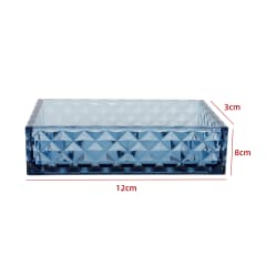 JABONERA TRANSPARENTE AZUL 12X8X3CM