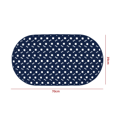 ALFOMBRA DE GOMA ANTIDESLIZANTE DUCHA 70X39 AZUL OSCURO