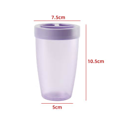 PORTA CEPILLO DE DIENTE TTRANSPARENTE LILA 12X7.5X7.5CM