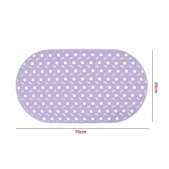 ALFOMBRA DE GOMA ANTIDESLIZANTE DE DUCHA LILA 70X39