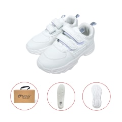 ZAPATILLA ESCOLAR BLANCO UNISEX INFANTIL TALLAS 26 A 30
