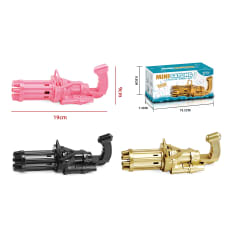 MAQUINA DE BURBUJAS GATLING 08 HOYOS 19.5X9.5X7.3CM