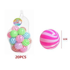 PELOTA BICOLOR PLASTICA PARA NIÑOS 7CM 20PCS