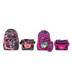 MOCHILA CON LONCHERA Y ESTUCHE NIÑA CON DISEÑO 