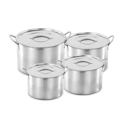 SET DE 4 OLLAS DE  ACERO INOXIDABLE 23/25/27/29CM