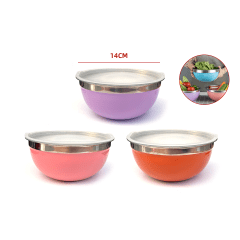 BOWL ACERO INOXIDABLE COLORES 14CM