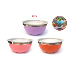 BOWL ACERO INOXIDABLE COLORES - 22CM