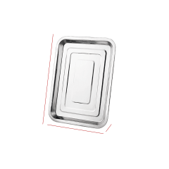 FUENTE RECTANGULAR ACERO INOXIDABLE 32x22x3.8 cms
