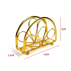 Servilletero Mesa Corazón Metal Dorado