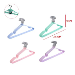 Set 10 Colgadores Colores Pastel 29.4x18cm