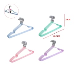 Set 10 Colgadores Colores Pastel 40x20cm