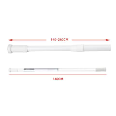 BARRA DE CORTINA DE DUCHA 140-260CM
