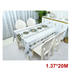 Mantel Pvc Impermeable Blanco Mandala 1.37×20 M