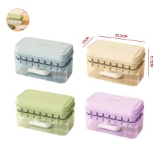 CUBETA HERMÉTICA HIELO DOS NIVELES 64 PCS 22.5X12X11.5CM