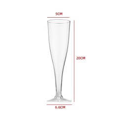 COPA DE PLASTICO TRANSPARENTE ESPUMANTE 5X6.6X19.9CM