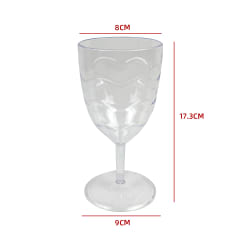COPA PLASTICO VINO TRANSPARENTE 9X8X17.3CM