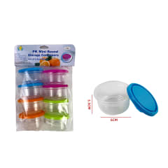 SET 8 FUENTES PLÁSTICAS PEQ.  SURTIDAS 6X3.5CM