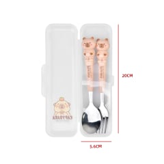 SET INFANTIL 2 PCS CUBIERTOS CON ESTUCHE CAPIBARA