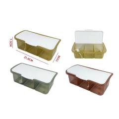 Especieros 3 compartimentos 21.8X11X7.3CM | colores surtidos