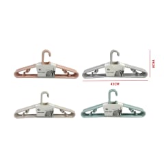 SET 5 PCS COLGADORES COLORES SURTIDO ROPA 43X19CM